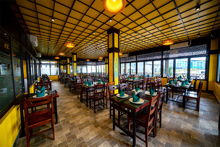second floor of indian restaurant in halong