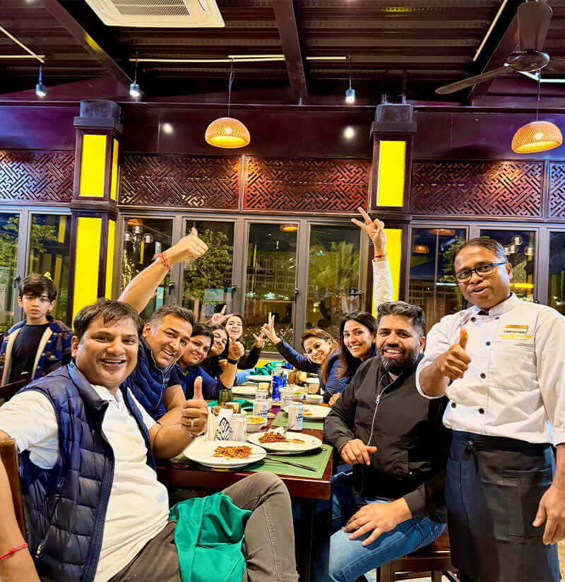 birthday party in the one indian restaurant