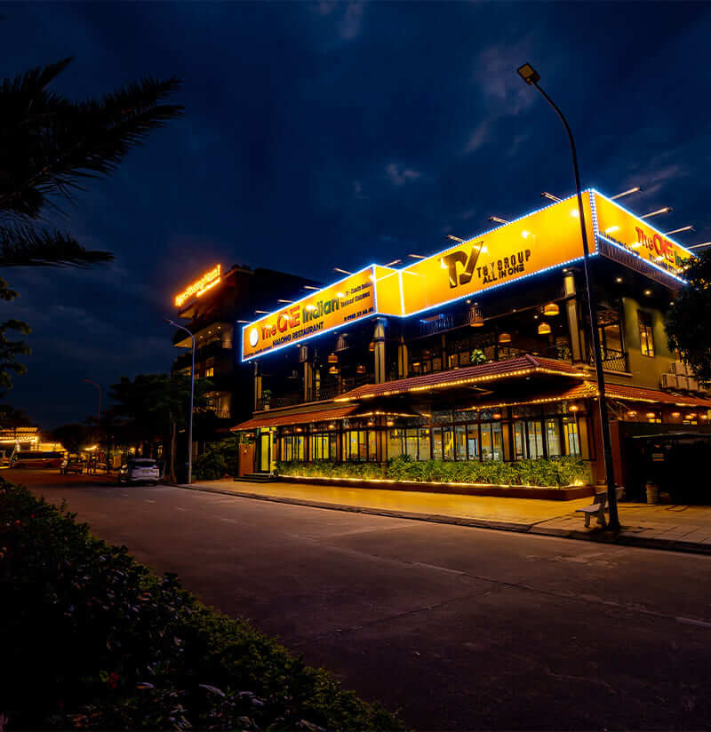 parking areas for 45 seats coaches in indian restaurants